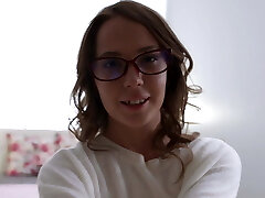 Teenie with hot tattoo on her abdomen gets banged all styles