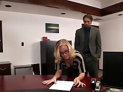 Nicole drills in office