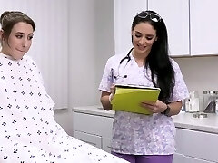 Nefarious Nurse Giving The Busty Patient A Special Approach While The Perv Doctor Prepares A Dick Cure
