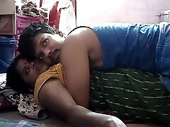 Indian House Wife Super-hot Kissing In Husband