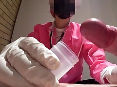 Japanese Nurse milks and rocks cock in the polyclinic - POV