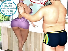 3d comic: cornudo esposa se ensucia con su jefe en wacky ta