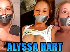Tiny Ginger-haired Alyssa Hart Duct Tape Gagged In Three Warm Gag Fetish Videos