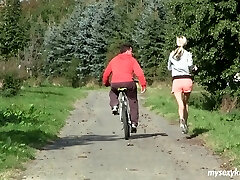 Slender blonde girl with small melons takes a load of cum on her pussy Slender blonde girl with small melons takes a load of cum on her pussy