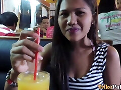 Real Asian slut with big nipples Mishelle is such a good jizz-shotgun sucker
