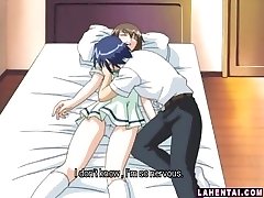 Hentai teen gets tittyfucked and pussy pumped