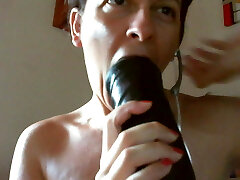 Big dildos all in her wide open ass and pussy Big dildos all in her wide open ass and pussy