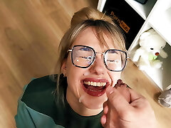 Trampy family! Step-father Massively poured semen on my face. Deep throat