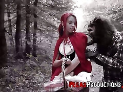 The red riding rubber hood Brind Love gets humped by woodcutter outdoors The red riding rubber hood Brind Love gets humped by woodcutter outdoors