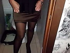 Russian Sexy schoolteacher was doing a lesson and wanted to pee, the student embarked to look on in the toilet, and then munched and took out good-sized toys (film one, Alina Tumanova)