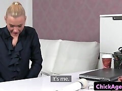 Casted euro pussylicks during interview Casted euro pussylicks during interview