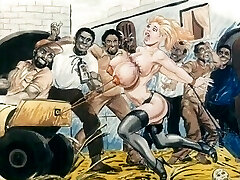 Niewolnicy bondage bdsm kreskówka sztuki