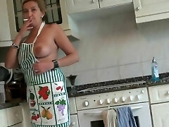 Smoking Fetish - 006 Gross mom smoking in the kitchen