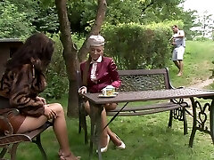 Both Morgan and Rachel are prepped to get drilled in the backyard