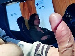 Stranger teen deepthroat dick in bus