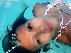 Face-up breathhold underwater ballerina dancer soles Face-up breathhold underwater ballerina dancer soles