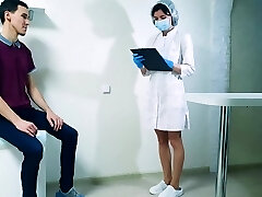 18 years elder nurse takes virginity of nerdy incel boy at his home
