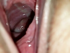 Gaping creampie, preggie pussy