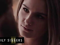 Brad Newman Cant Resist His Step Daughter-in-law (Natalie Knight) When She Sneaks Into His Couch - Family Sinners