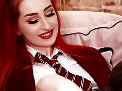 Thin British Redhead Gets Fucked And Swallows Jism In Her Uniform