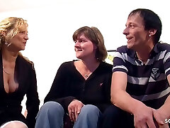 German Mature Teaches Real Old Married Couple How To Poke In 3some