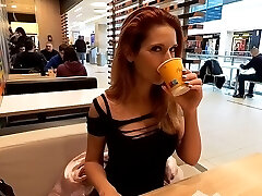 Public Cum Drinking In A Mall, Then Wait 20 Min In A Line With Gravy In Throat To Order A Coffe Delicious