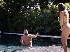 Outdoors video of amazing fucking with splendid neighbor Havana Bleu