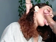 Curly-haired Beauty Sucks A Man Sausage And Fucks In The Bootie