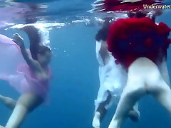 Tenerife underwater swimming with red-hot girls