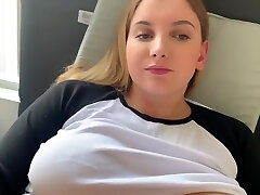 Caught my Big Boob Sister masturbating while watching porn