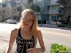 Nerdy Heather Hamilton gets talked into sucking a delicious dick