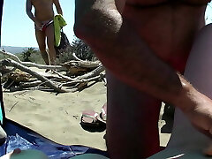 Public Beach Sex in Spain - Everyone can finger and plow me on the beach