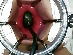 ramming the huge dildo in my broken ass