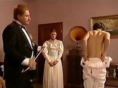 Two hot teens in hard caning vintage scene