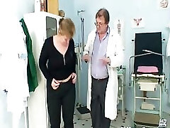 Mature Vilma has her pussy properly gyno checked at gynecology office