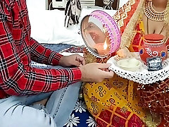 Karwa chauth special 2022 indian xxx desi husband fuck her wife hindi audio with dirty talk