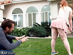 Uber-cute Redhead Teen Gets Fucked By Step-DILF After Golf