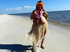 Beach Hula Girl Dance (includes 101 image musical slide show)