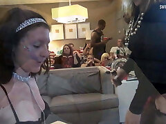 Sensational swinger orgy with hardcore fucking and sucking