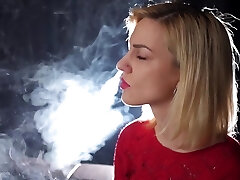 Many Many Nose Exhales With Buttplug Cigarette Many Many Nose Exhales With Buttplug Cigarette