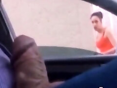 Hand Job surprise compilation flash in car