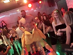 Everybody in the bar wants to get attention so they start a group bang-out Everybody in the bar wants to get attention so they start a group bang-out