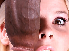 Huge black prick makes young Kinzy Jo very afraid