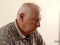 DADDY4K. Dad and young girl hot fuck-fest in sofa culminates with..