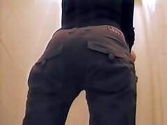 Fantastic round bum approaching to the voyeur piss cam Fantastic round bum approaching to the voyeur piss cam