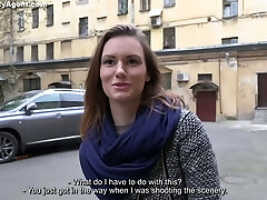 Russian amateur chick Sofy Torn does her best in casting XXX movie