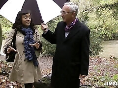 English black damsel with perky implants has sex in stockings English black damsel with perky implants has sex in stockings