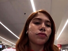 German Redhead Teen fuck outdoor with old men