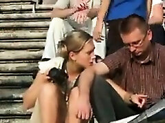 Woman On The Stairs Upskirt