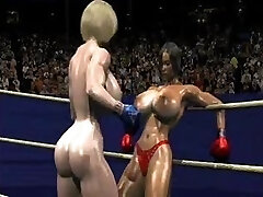 FPZ3D S vs G 3D Toon Fistfight Catfight Humungous Melons One-Sided